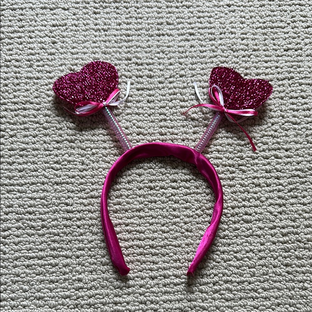 Pink Heart Headband